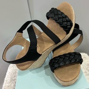 Elegant Black Braided Sandals